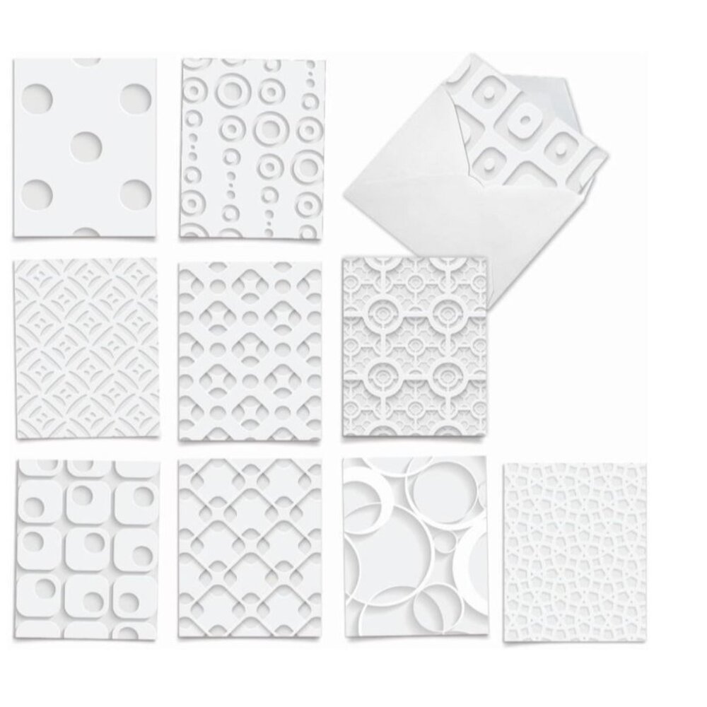 The Best Card Company - 10 Assorted All Occasion Blank Clean Modern Notecards